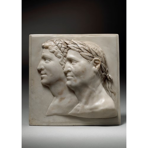 15. Profile Relief of Two Heads